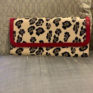 Pretty Leopard Pu Vegan Clutch NWOT